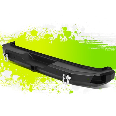 FOR 18-19 JEEP WRANGLER JL REAR LOWER STEEL STEP BUMPER W/SENSOR HOLE&D-SHACKLES