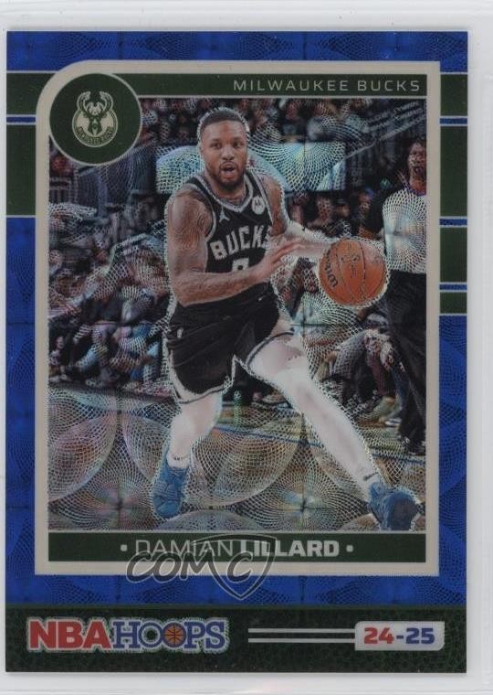 2024-25 Panini NBA Hoops Premium Blue Scope Prizm 17/99 Damian Lillard #61 0q26