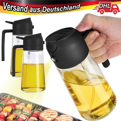 2x Ölsprüher Fr Speiseöl Öl Sprühflasche Ölzerstäuber Ölspenderspray Oil-Sprayer