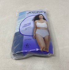 Jockey Women s Elance Brief 3-Pack Plus Size, Blue Stardust/Boardwalk Stripe