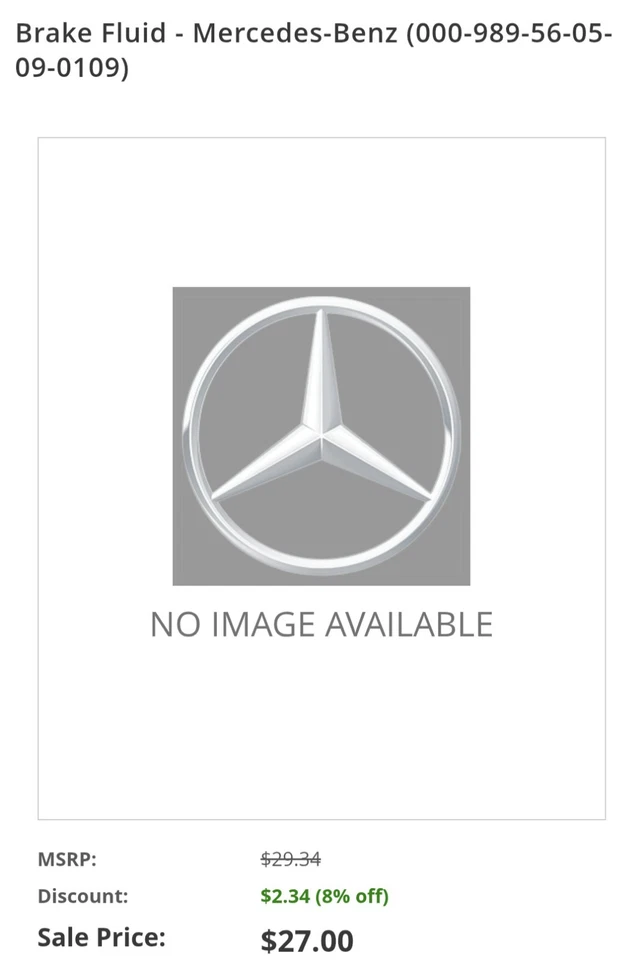 Líquido de frenos original Mercedes-Benz DOT4 Plus MB 331.0 - 1 litro Foto 2 de 3