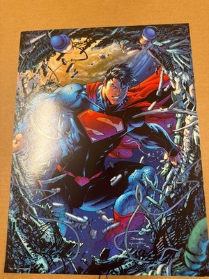 DC Comics Superman Batman Two-Sided Art Print Poster Jim Lee Art Litho
