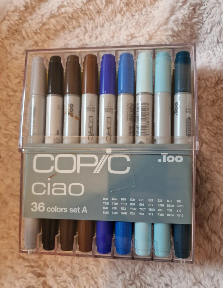 COPIC .TOO CIAO 36 COLORS SET A *kaum benutzt* Marker Manga Anime - Bild 3 von 4
