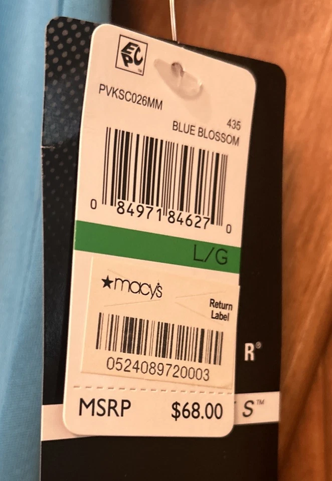 Camisa polo de golf para hombre PGA Tour Pro Series blanca con rayas azules XL NUEVA Foto 2 de 3