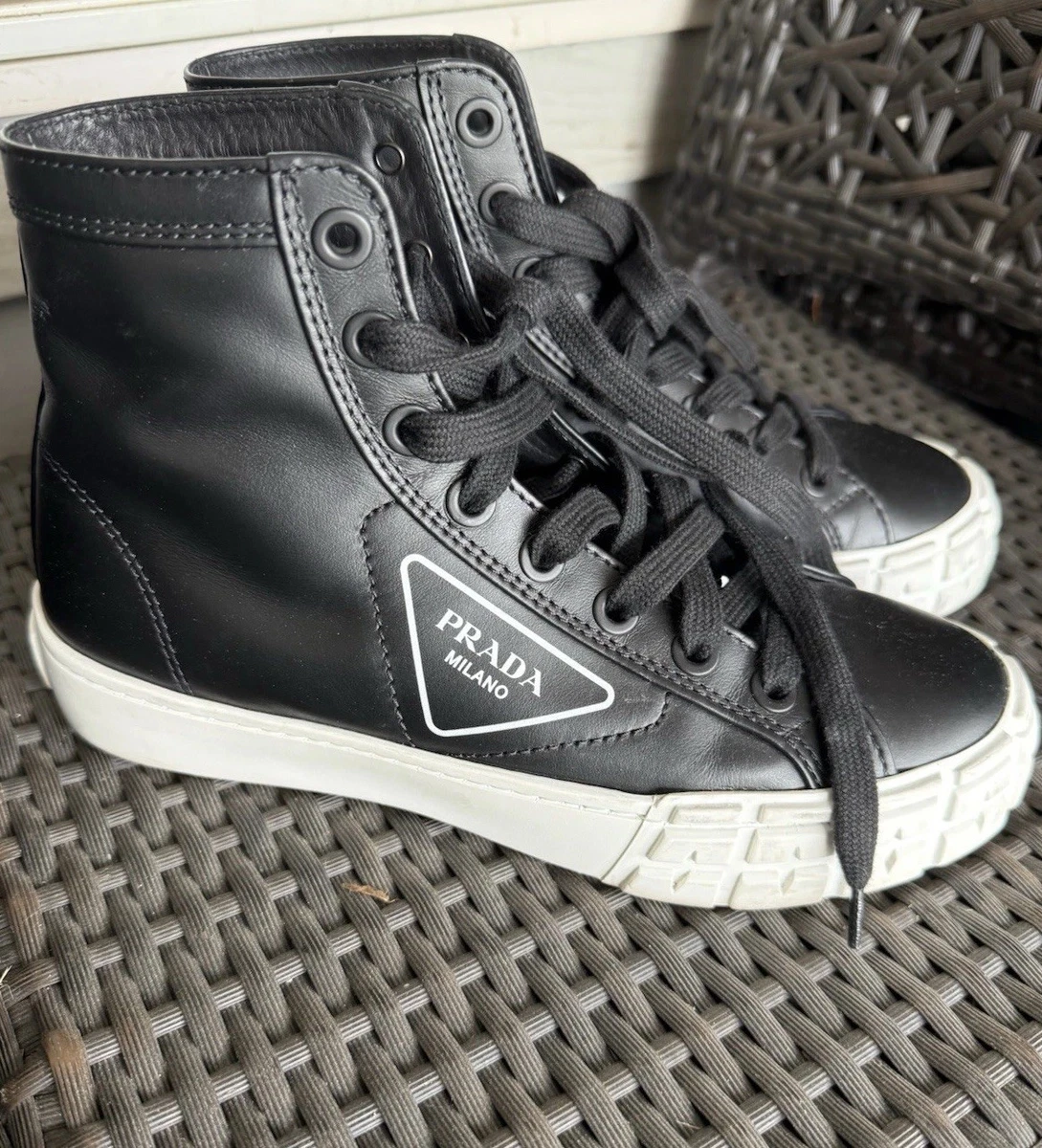 PRADA Leather Upper Black Casual Shoes for Men for sale | eBay