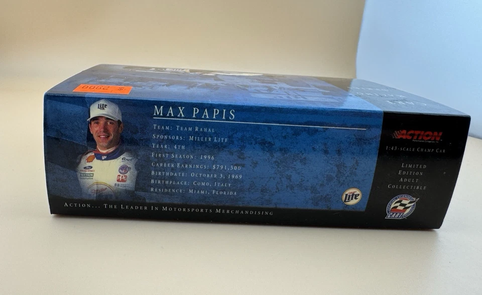 Action #7 Max Papis Miller Lite Racing IndyCar 1/43 1999 Reynard - Image 3 of 4