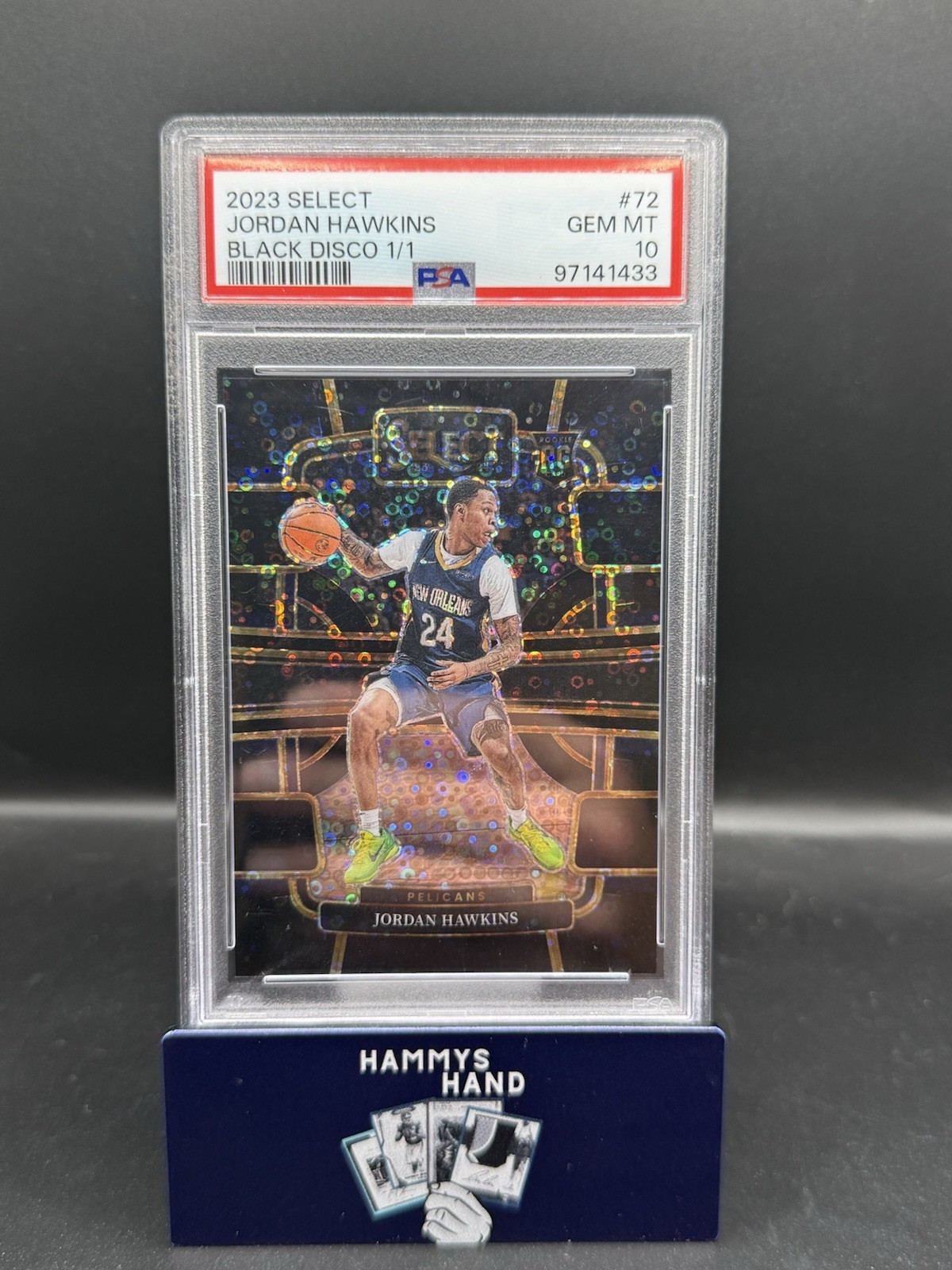 2023 Select Jordan Hawkins Black Disco Rookie RC 1/1 Concourse #72 PSA 10!!