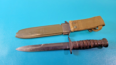 WWII US Military M3 Knife Camillus Guard Marked 8th Variant + USM8