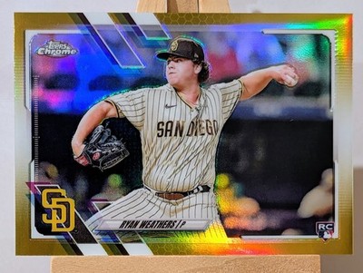 2021 Topps Chrome Ben Baller Ryan Weathers GOLD Refractor RC Serial #d /50