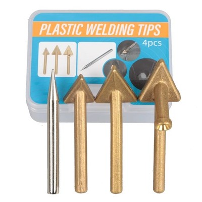 4PC Plastic Welding Tips Soldering Iron Copper Welder Kit Repair Car Bumper Tool