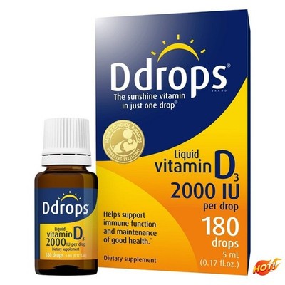 Liquid Vitamin D3 2000 IU (50 mcg) - 180 Drops