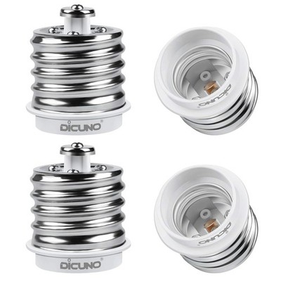 DiCUNO E39 to E26 Adapter, Mogul Standard Screw Base Light White 