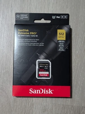 Carte SDXC SanDisk Extreme PRO UHS-II classe 10 V90 512 Go SDSDXDK-512G-GN4IN - Photo 1/3