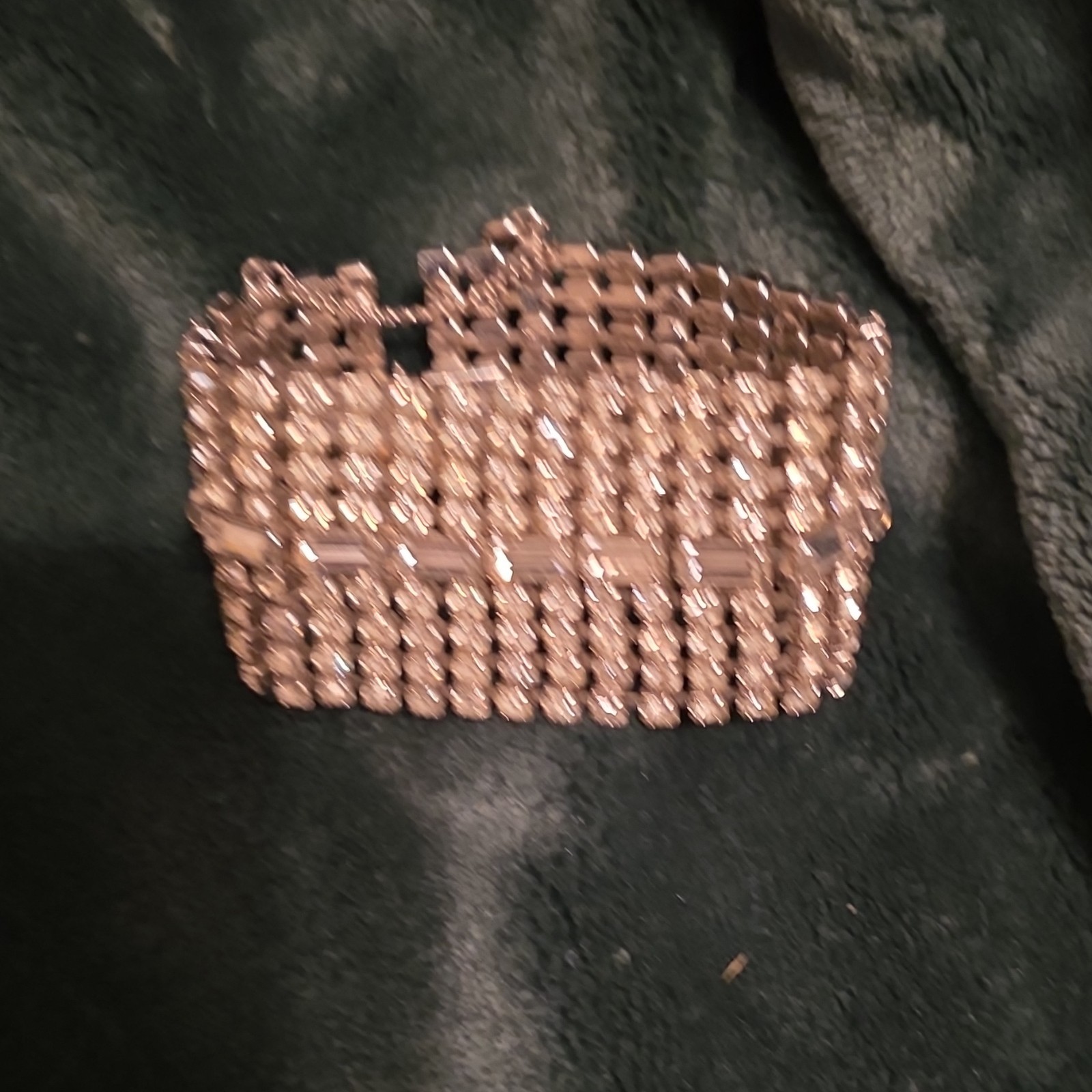 Silver Tone Metal Rectangular Cuff Bracelet Fashi… - image 1