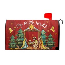 Merry Christmas Mailbox Cover Standard Size Magnetic 21"x18" Outdoor Decoration