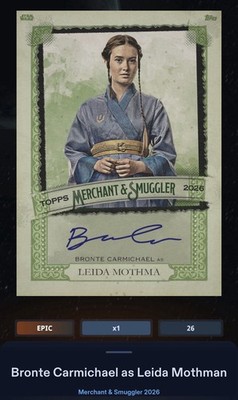 Leida Mothma Signature Green Epic Star Wars Card Trader Merchant & Smuggler 2026