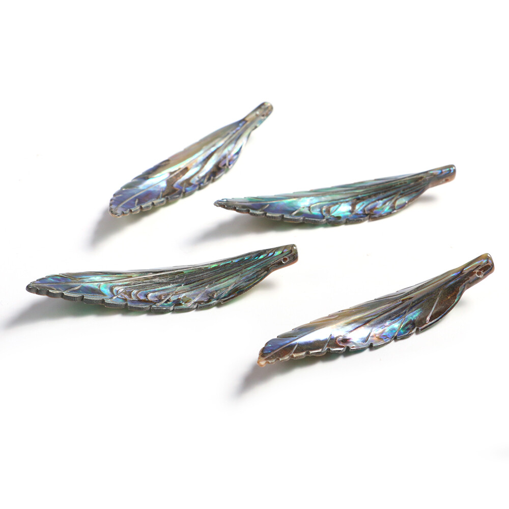 Natural Abalone Shell Pendants Charms Fishtail Shell for Necklace ...