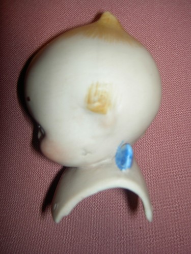 ANTIQUE bisque 3" signed: 9208/4 Rose O'Neill KEWPIE doll shoulderhead figure - Picture 3 of 24