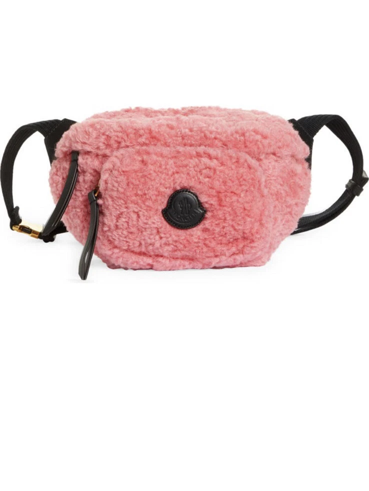 New Auth Moncler Felicie Faux Shearling Women Waist Bag Crossbody