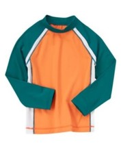 GYMBOREE BRIGHT AND BEACHY ORANGE L/S RASHGUARD 5 6 8 NWT