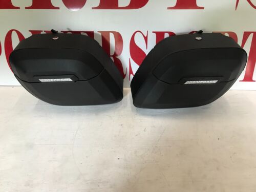 G5E Lamellar Raven Extra Large Matte Motorcycle Hard Saddlebags LAM800L