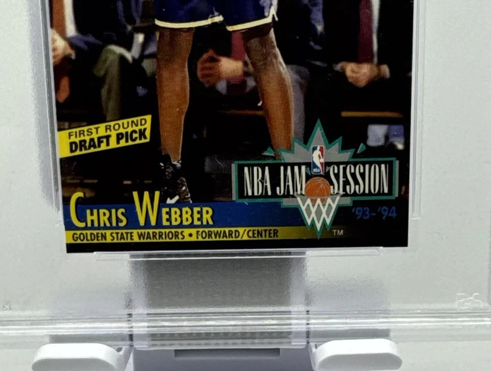 Chris Webber Rookie PSA 9 -1993 Fleer NBA Jam Session Jumbo-Michigan, Kings, HOF - Image 3 of 4