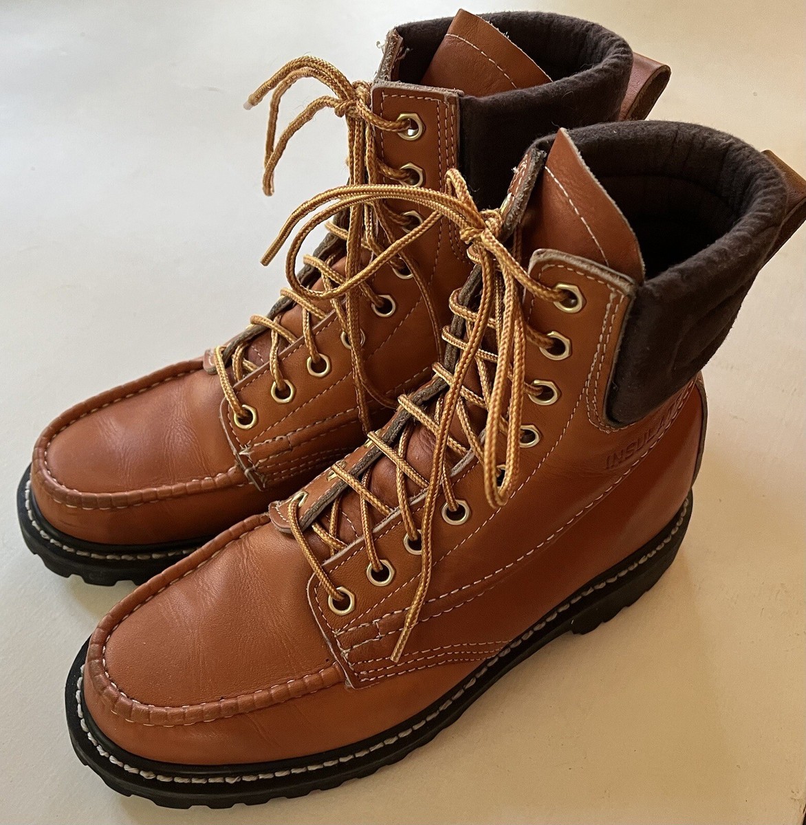 希少 40’s Montgomery Ward ワークブーツ Vintage 1980's Montgomery Ward Moc Toe Leather Work Boots Men's