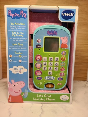 Vtech Peppa Pig Let S Chat Learning Phone Pretend Play Toy For Kids New Ebay