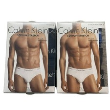 Calvin Klein Mens Classic Fit Cotton Stretch Comfort Hip Briefs Underwear 3-Pack