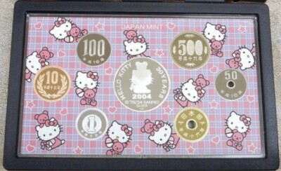 Sanrio Hello Kitty 30th Anniversary 2004 Proof Coin Set Japan