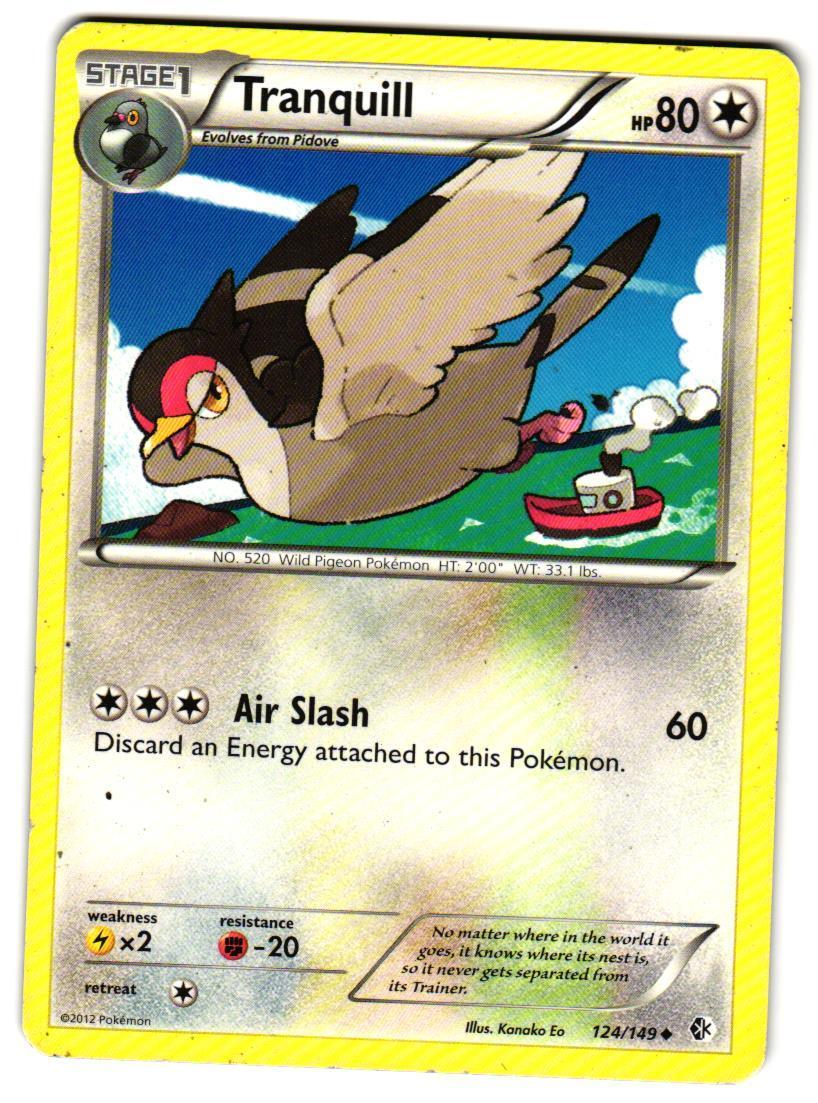 Pokemon Boundaries Crossed Tranquill #124/149 LP Uncommon
