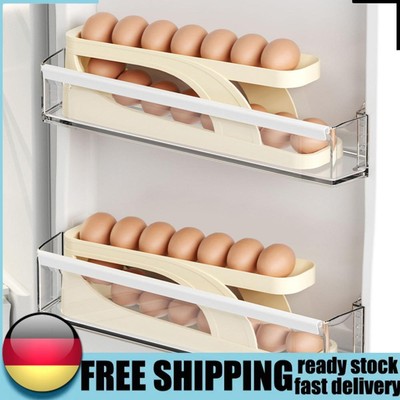 Automatic Two Layer Sliding Egg Organizer Egg Fresh-keeping Rack Kitchen Gadgets