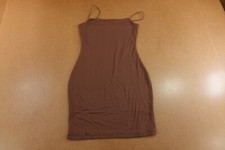 Lillusory Womens Size Small Chocolate Brown Sleeveless Bodycon Mini Dress New