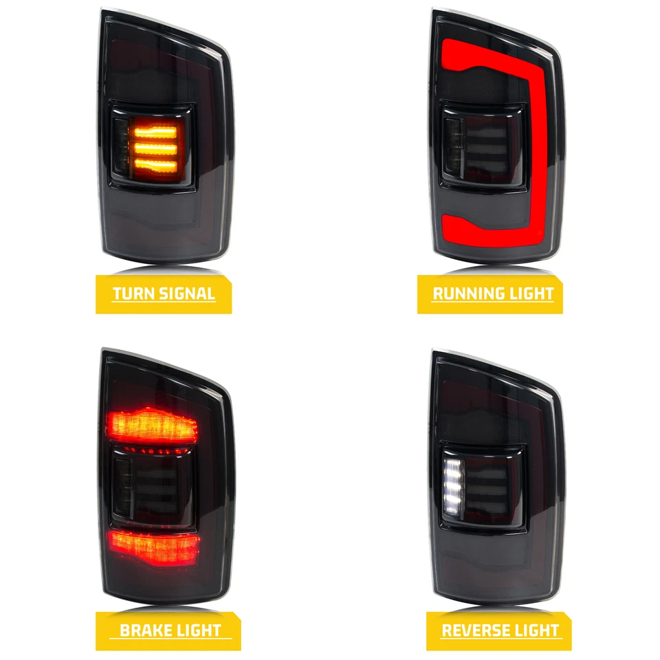Luces traseras LED para Dodge Ram 3ª generación 2002-2005 luces traseras de señal secuencial Foto 2 de 4