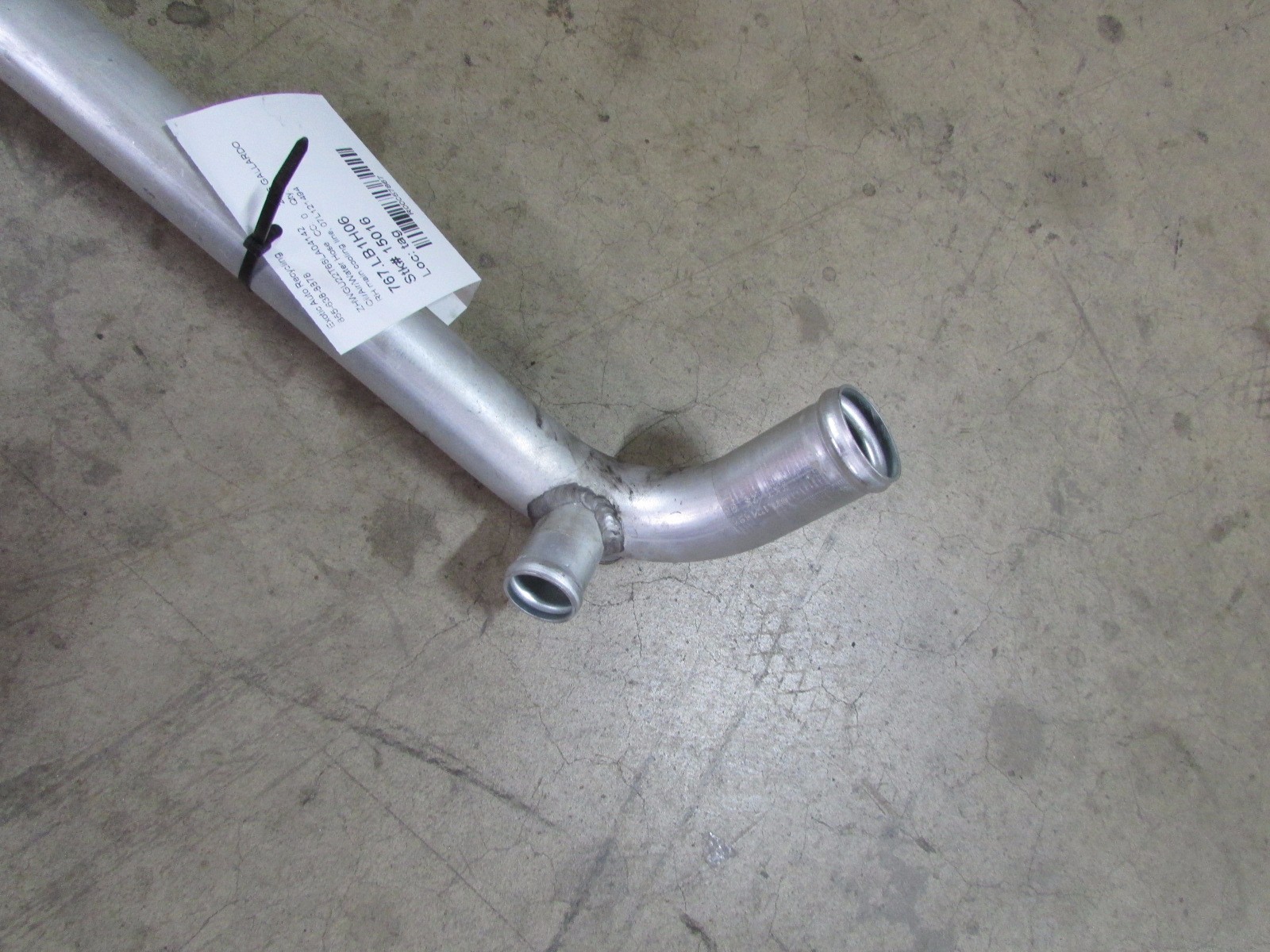 Lamborghini Gallardo Engine to RH Radiator Water Hose, Used, P/N 07L121494