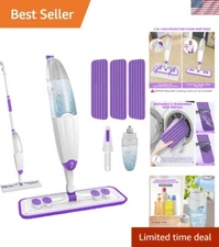 Effortless Multi-Surface Spray Mop - Lightweight with Washable Microfiber Pads