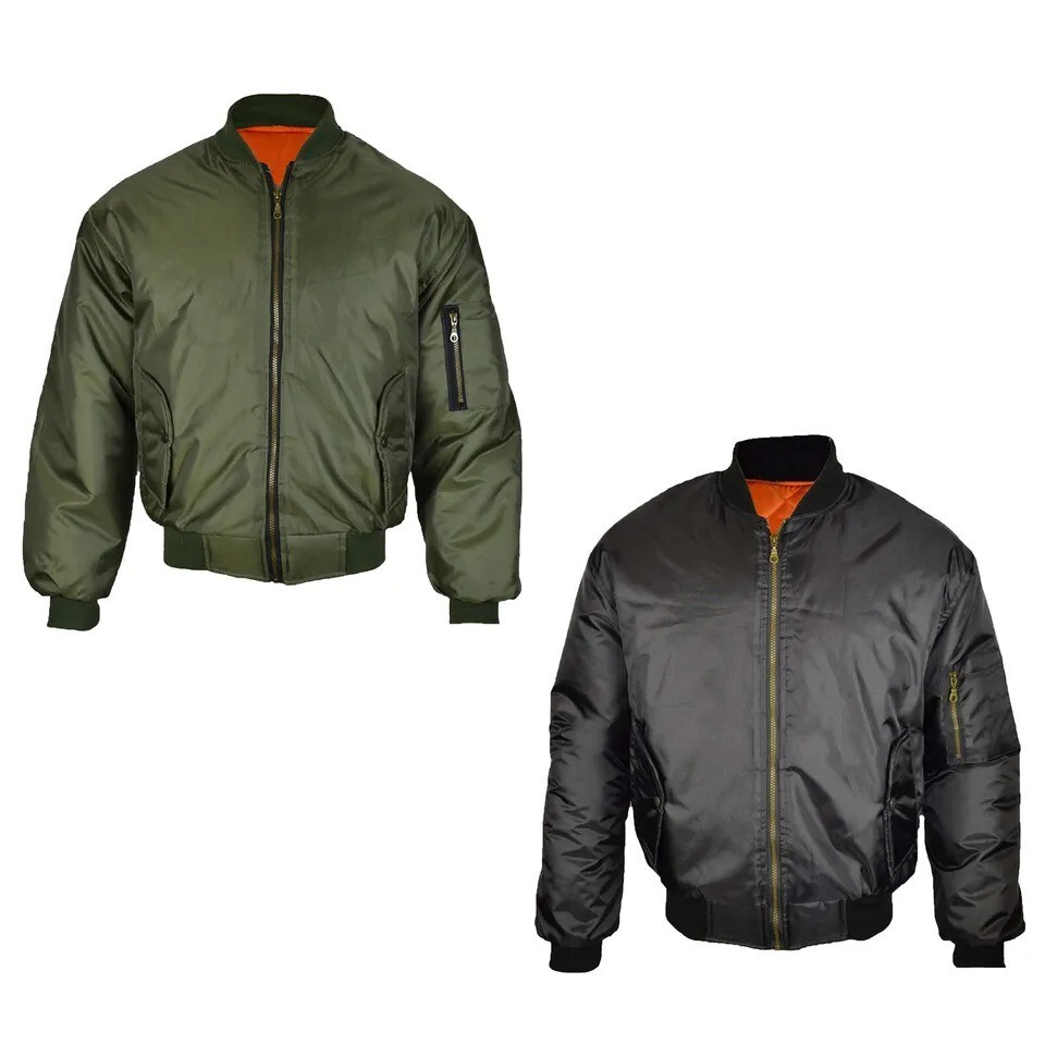 ¨̮⃝winter SALE¨̮⃝BELVET Ma1 MENS MA1 ARMY PILOT BIKER SECURITY FLY MILITARY WINTER JACKET TOP
