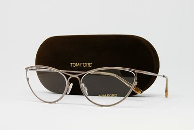 Tom Ford Women's Cat Eye Eyeglasses FT5214V 034 Brown 55mm New Authentic!