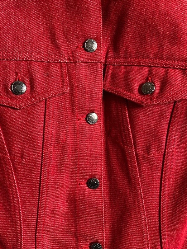Gucci Authentic Vintage Red Denim Jacket Archive 90’s image 4