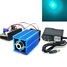 Focusable 488nm 60mW cyan blue dot stage laser diode lighting module 12V adapter