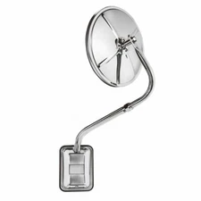 Fortpro 8 1/2" Semi Bubble Convex Mirror with Stainless Steel Pod Mount | F24568
