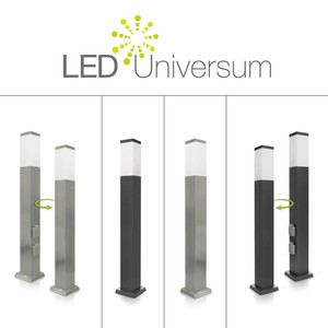 b ware led wege garten aussen steh stand leuchte lampe anthrazit edelstahl saule ebay