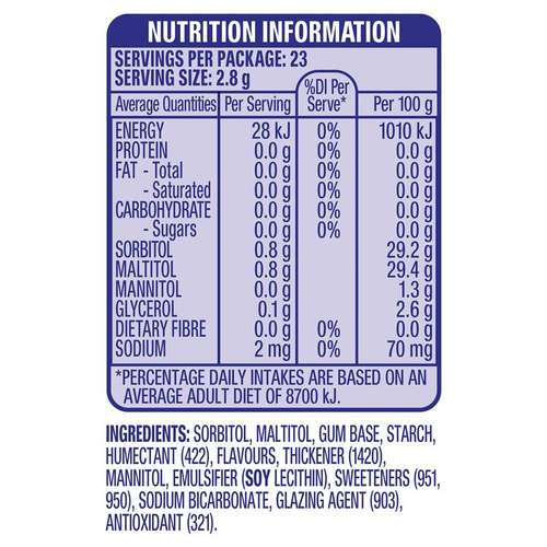 Wrigleys Extra Chewing Gum Professional White Peppermint 64g X 6