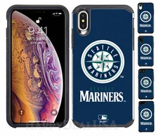 Official MLB ShockProof Hybrid Cover Case for Cell Phone - Seattle Mariners 