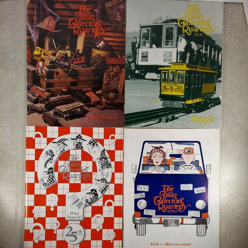 Train Collectors Quarterly Magazine 1988 4 Issues, Vol 34 #1, 2, 4, 5