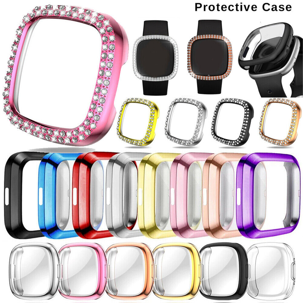 For Fitbit Versa 4 3 2 Lite/Fitbit Sense Watch Case Full Cover Screen  Protector