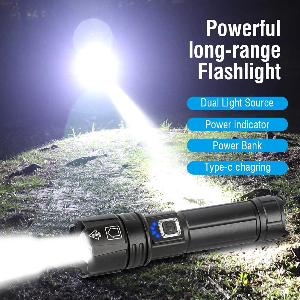 High Power Led Flashlight Super Bright Long Range Torch