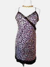 OH! $2.2K DOLCE & GABBANA Brown Leopard Lace Slip Dress Cheetah IT44 US 8/10 M/L
