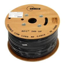 240UF  Coax 1000' foot Spool reel RFC240UF Cinta240 LMR240UF Shireen ultraflex