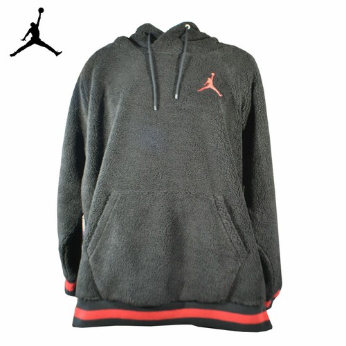 Nuevo con etiquetas Air Jordan 1 AJ1 Shearling Sudadera Con Capucha Suéter  Lana Negro Rojo Bred Medio Lt | eBay